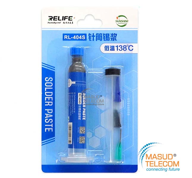 RELIFE RL- 404s 138°C Low Temperature Lead Free Solder Paste Customized for High Quality Motherboard for Motherboard Repair